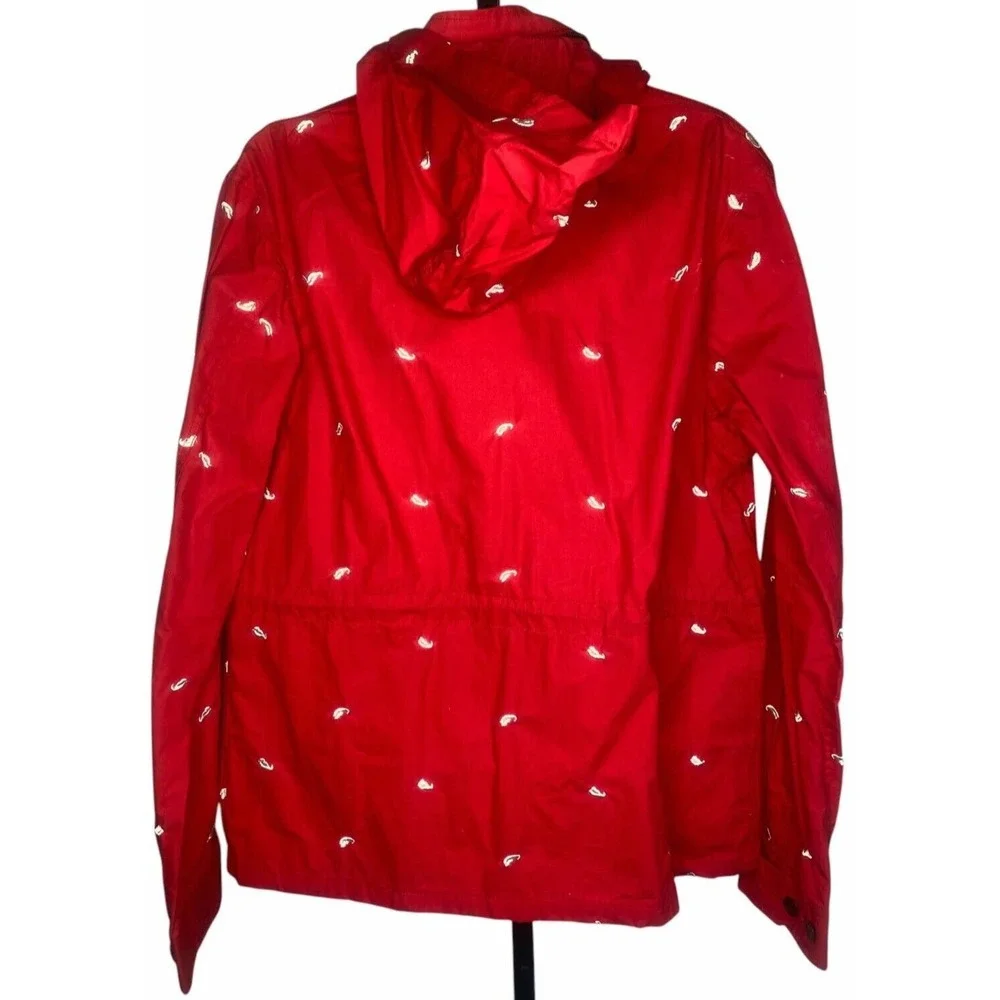 Scotch & Soda women's Rain Jacket Red‎ Hot Lips Hooded NEW w/defect size medium
